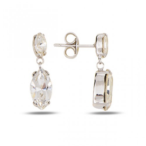  Boucle d'oreille argent 925 - Cristal Swarovski - 18mm MAE15